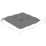 Gartenstühle 3 Stück aus massivem Teakholz mit grauen Kissen von vidaXL, Gartenstühle - Ref: Foro24-3062530, Preis: 243,25 €,...