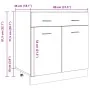 Armario inferior cajón “Lyon” madera roble artisan by , Kitchen cabinets - Ref: Foro24-856093, Price: 109,37 €, Discount: %