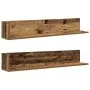 Estantes de pared 2 uds madera envejecida 100x16,5x16,5 cm by , Shelves and shelves - Ref: Foro24-860047, Price: 40,64 €, Dis...