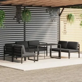 Set muebles de jardín 7 pzas y cojines aluminio gris antracita von , Gartensets - Ref: Foro24-3115921, Preis: 1,00 €, Rabatt: %