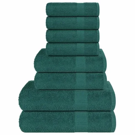 Juego de toallas 8 piezas 100% algodón verde 360 gsm by , Toallas de baño y manoplas - Ref: Foro24-137069, Price: 36,52 €, Di...