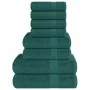 Juego de toallas 8 piezas 100% algodón verde 360 gsm by , Toallas de baño y manoplas - Ref: Foro24-137069, Price: 36,52 €, Di...