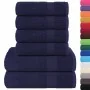 Juego de toallas 6 piezas 100% algodón azul marino 360 gsm von , Toallas de baño y manoplas - Ref: Foro24-137083, Preis: 35,5...