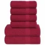 Juego de toallas 6 piezas 100% algodón burdeos 360 gsm von , Toallas de baño y manoplas - Ref: Foro24-137081, Preis: 35,55 €,...