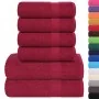 Juego de toallas 6 piezas 100% algodón burdeos 360 gsm von , Toallas de baño y manoplas - Ref: Foro24-137081, Preis: 35,55 €,...
