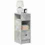 Mesilla de noche con cajón gris hormigón 25x31x66 cm de , Mesitas de noche - Ref: Foro24-858620, Precio: 57,62 €, Descuento: %