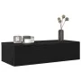 Estante de pared con cajones de madera contrachapada negro by , Shelves and shelves - Ref: Foro24-859969, Price: 58,77 €, Dis...