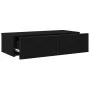 Estante de pared con cajones de madera contrachapada negro by , Shelves and shelves - Ref: Foro24-859969, Price: 58,77 €, Dis...