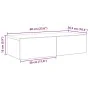 Estante de pared con cajones de madera contrachapada negro by , Shelves and shelves - Ref: Foro24-859969, Price: 58,77 €, Dis...