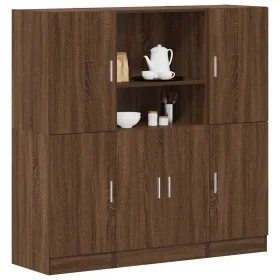 Set de muebles de cocina 3 pzas madera ingeniería roble marrón by , Shelves and shelves - Ref: Foro24-3324157, Price: 269,03 ...
