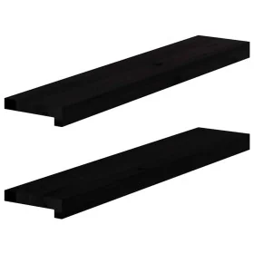 Alféizares de ventana 2 uds madera maciza roble marrón oscuro by , Marcos de ventanas - Ref: Foro24-4009166, Price: 41,68 €, ...