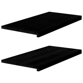 Alféizares de ventana 2 uds madera maciza roble marrón oscuro by , Marcos de ventanas - Ref: Foro24-4009198, Price: 92,77 €, ...