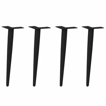 Patas para mesa de centro cónicas 4 uds acero negro 30-31 cm by , Table legs - Ref: Foro24-4012508, Price: 39,53 €, Discount: %