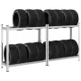 Estantería de 2 capas para neumáticos 2 uds Plata 110x40x109 cm by , Industrial shelving - Ref: Foro24-4016967, Price: 59,53 ...