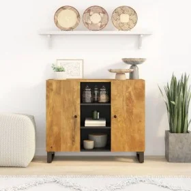 Aparador con 2 puertas madera maciza de mango 90x33x75 cm von , Sideboards - Ref: Foro24-352928, Preis: 200,17 €, Rabatt: %