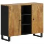 Aparador con 2 puertas madera maciza de mango 90x33x75 cm by , Sideboards - Ref: Foro24-352928, Price: 200,17 €, Discount: %