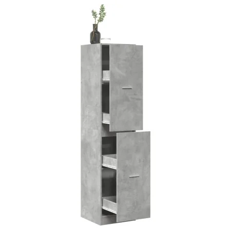 Armario botiquín madera ingeniería gris hormigón 40x41x144,5 cm by , Lockers and storage cabinets - Ref: Foro24-3309648, Pric...