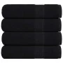 Toallas de ducha 4 uds 100% algodón negro 70x140 cm 360 gsm de , Toallas - Ref: Foro24-136954, Precio: 35,30 €, Descuento: %