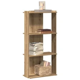Librería 3niveles madera ingeniería roble artesanal 60x30x120cm by , Bookcases and shelves - Ref: Foro24-860273, Price: 62,48...