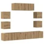 Mueble para TV de pared madera contrachapada artesanal 7 piezas by , TV Furniture - Ref: Foro24-3329016, Price: 275,05 €, Dis...