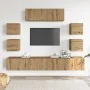 Mueble para TV de pared madera contrachapada artesanal 7 piezas by , TV Furniture - Ref: Foro24-3329016, Price: 275,05 €, Dis...
