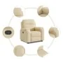 Sillón reclinable de tela crema de , Sillones - Ref: Foro24-4015688, Precio: 187,70 €, Descuento: %