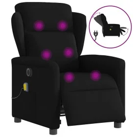 Sillón reclinable de masaje eléctrico tela negro de , Sillones - Ref: Foro24-3303126, Precio: 255,52 €, Descuento: %