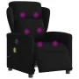 Sillón reclinable de masaje eléctrico tela negro de , Sillones - Ref: Foro24-3303126, Precio: 255,46 €, Descuento: %