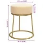 Hocker redondo terciopelo albaricoque by , Folding stools and chairs - Ref: Foro24-340257, Price: 44,69 €, Discount: %