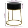 Hocker redondo negro terciopelo by , Folding stools and chairs - Ref: Foro24-340260, Price: 39,98 €, Discount: %