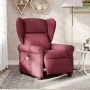 Sillón de masaje reclinable eléctrico tela rojo tinto de , Sillones - Ref: Foro24-3303367, Precio: 259,69 €, Descuento: %