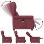 Sillón de masaje reclinable eléctrico tela rojo tinto de , Sillones - Ref: Foro24-3303367, Precio: 259,69 €, Descuento: %