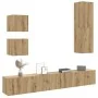 Mueble para TV de pared madera contrachapada artesanal 5 piezas by , TV Furniture - Ref: Foro24-3329000, Price: 225,04 €, Dis...