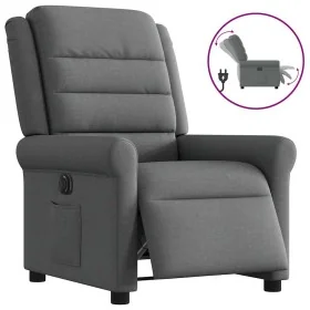 Sillón reclinable eléctrico de tela gris oscuro by , Armchairs - Ref: Foro24-3303295, Price: 272,96 €, Discount: %