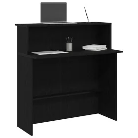 Mostrador de recepción negro 100x50x103,5 cm madera ingeniería von , Schreibtische - Ref: Foro24-859025, Preis: 115,48 €, Rab...