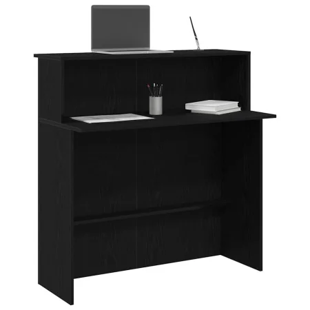 Mostrador de recepción negro 100x50x103,5 cm madera ingeniería von , Schreibtische - Ref: Foro24-859025, Preis: 128,60 €, Rab...