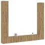 Muebles de TV de pared 6 uds madera ingeniería roble artesanal von , TV-Möbel - Ref: Foro24-3328988, Preis: 373,49 €, Rabatt: %