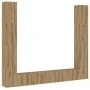 Muebles de TV de pared 6 uds madera ingeniería roble artesanal von , TV-Möbel - Ref: Foro24-3328988, Preis: 373,49 €, Rabatt: %