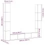 Muebles de TV de pared 6 uds madera ingeniería roble artesanal von , TV-Möbel - Ref: Foro24-3328988, Preis: 373,49 €, Rabatt: %