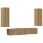 Muebles de TV de pared 4 uds madera ingeniería roble artesanal von , TV-Möbel - Ref: Foro24-3328948, Preis: 183,13 €, Rabatt: %