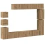 Mueble para TV de pared madera contrachapada artesanal 9 piezas by , TV Furniture - Ref: Foro24-3329158, Price: 461,16 €, Dis...