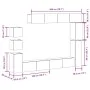Mueble para TV de pared madera contrachapada artesanal 9 piezas by , TV Furniture - Ref: Foro24-3329158, Price: 461,16 €, Dis...