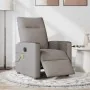 Sillón reclinable de masaje eléctrico tela gris taupe de , Sillones - Ref: Foro24-3324050, Precio: 268,90 €, Descuento: %