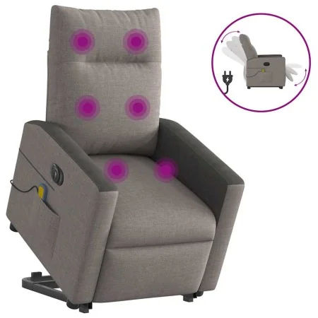 Sillón de masaje eléctrico reclinable elevable tela taupé by , Armchairs - Ref: Foro24-3324078, Price: 354,22 €, Discount: %