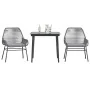 Juego comedor jardín 3 pzas cojines ratán sintético vidrio gris by , Garden sets - Ref: Foro24-3334478, Price: 218,74 €, Disc...