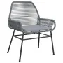 Juego comedor jardín 3 pzas cojines ratán sintético vidrio gris by , Garden sets - Ref: Foro24-3334478, Price: 218,74 €, Disc...