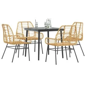 Juego de comedor jardín 5 piezas ratán sintético marrón von , Gartensets - Ref: Foro24-3334444, Preis: 344,58 €, Rabatt: %