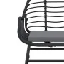 Set comedor jardín 3 pzas cojines ratán sintético vidrio negro de , Conjuntos de jardín - Ref: Foro24-3334548, Precio: 212,71...