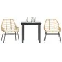 Juego de comedor jardín 3 piezas cojines ratán sintético marrón de , Conjuntos de jardín - Ref: Foro24-3334555, Precio: 213,2...
