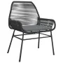 Set comedor jardín 3 pzas cojines ratán sintético vidrio negro by , Garden sets - Ref: Foro24-3334562, Price: 215,91 €, Disco...